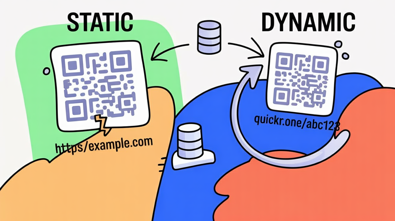 How Dynamic QR Codes Work illustration