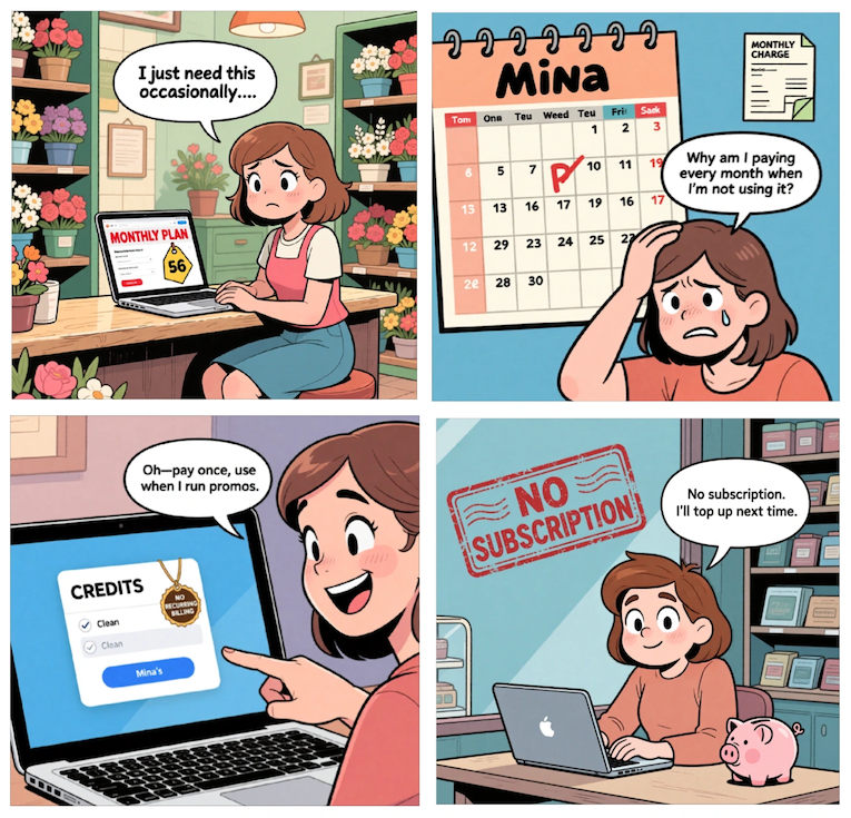 No subscription for occasional QR codes illustration